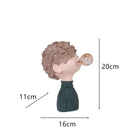 Cute creative Bouquet Girl Ornaments Sculpture Statue gifts Living Room TV cabinet Flower arrangement Modern Home Decoration