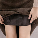 Winter Winter Röcke 2021 Herbst Winter Eleganter Koreanischer Rock Hohe Taille Casual Büro Damen Rock Plus Größe Kleidung Unterteile