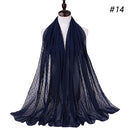 Luxuey Pom Pom Bubble Chiffon Hijab Scarf Women Long Shawl Wrap Muslim Headband Maxi Islamic Sjaal 180*70cm