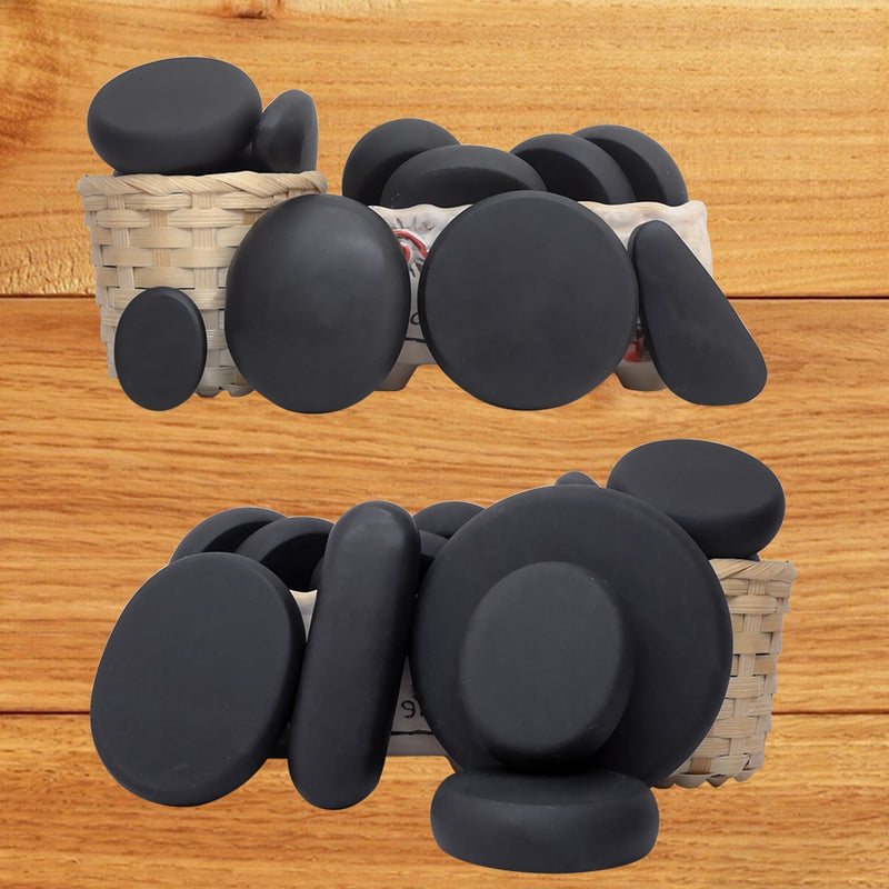 Tontin Hot Stone Massage Set Heater Relieve Stress SPA Solan Health Care Lava Basalt round massage tool Stones CE RoSH