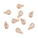 80-160 Uds Zirconia cúbica diamantes de imitación dijes colgantes gota corazón dijes de cristal para joyería DIY pendientes collar fabricación de pulseras