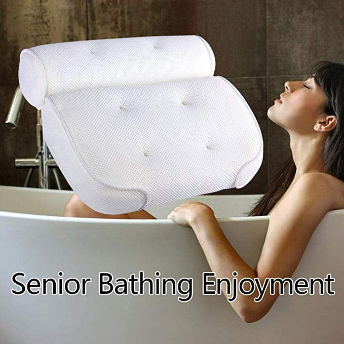 SPA Bath Pillow Soft Thickened Headrest Bathtub Pillow With Backrest Suction Cup Neck Cushion Bathroom Accessories Take a nap