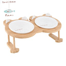Ceramic Cat Bowl Dog Bowl Single And Double Pet Bowl Cat Dog Feeder Water Bowl With Stand Feeding Dish Food Bowl Pets Supplies