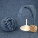 Envolturas suaves para fotos de bebés con sombrero, conjuntos de 2 uds., manta envolvente para fotografía de niños y niñas recién nacidos, accesorios de utilería para fotos infantiles