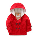 Mudkingdom Infant Baby Boys Clothes Autumn Winter Hooded Jacket Thicken Warm Boys Outerwear for Toddler Long Sleeve Casual Coat