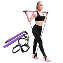 Neues Fitness-Sport-Pilates-Bar-Kit Gym Workout Stick Pilates-Übungs-Bar-Kit mit Widerstandsband Bodybuilding Puller Yoga-Seil