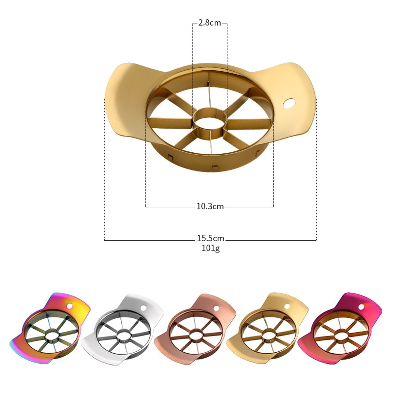 1 STÜCK Edelstahl Apfelschneider Slicer Gemüse Obst Werkzeuge Küchenzubehör Apple Easy Cut Slicer Cutter Divider Peeler