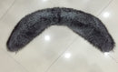 Mujeres de invierno Cuello de piel de zorro de plata real Bufanda de piel Calentador de cuello Abrigo