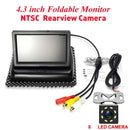 4.3&#39;&#39; HD Foldable Car Rear View Monitor Reversing LCD TFT Display Night Vision Backup Rearview Camera PAIL/NTSC for Vehicle