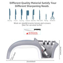 Knife sharpener Whetstone 4 in 1 Diamond Coated&Fine Rod Knife Shears dolphin handle