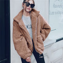 Chaqueta de otoño invierno abrigos femeninos 2022 nueva moda coreana zip teddy fur mujeres abrigo mujer chaquetas casuales mujer pusheen