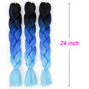 Black Star Hair Ombre Jumbo Extensiones de cabello trenzado Trenzas retorcidas de 24 pulgadas Fibra de cabello sintético para trenzado retorcido para mujeres