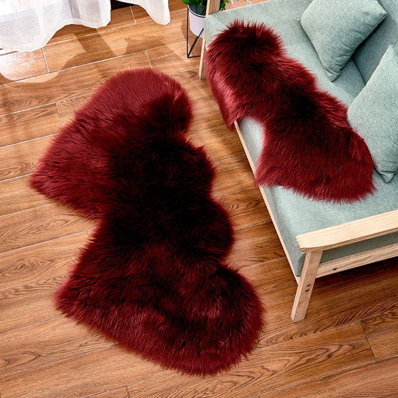 Winter Carpets For Living Room Double Love Heart Shaggy Area Rugs Valentine&