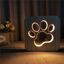 USB 3D LED Wood Night Light  Cross  Animal Tea Style Luminaria Fashion Lamp For Living Room Coffee Shop Dining Room Home Decor