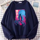 2022 Demon Slayer Japón Anime hombres Hoody otoño nueva moda sudadera Harajuku polar pulóveres personalidad cuello redondo hombres sudaderas