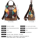Westal Rucksack für Damen aus echtem Leder Rucksack Damen Handtaschen Mädchen Reisen Patchwork weibliche Rucksäcke für Schule Laptop 7420