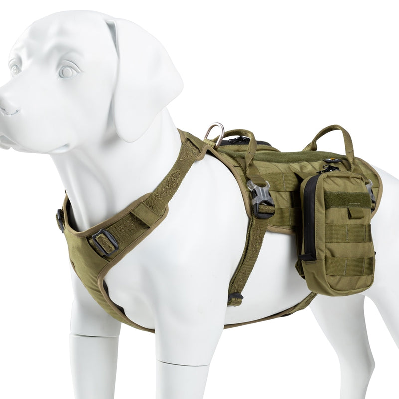 TRUELOVE, arnés para perros de servicio de mochila militar de entrenamiento táctico de alto rendimiento con tela impermeable Dupont Cordura YH1805