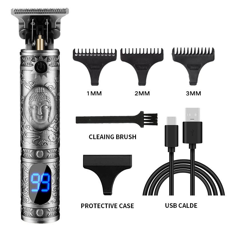 Cortadora de pelo 2021 USB T9, cortadora de pelo eléctrica profesional, afeitadora de barbero, recortadora de barba, máquina para cortar cabello de 0mm para hombres