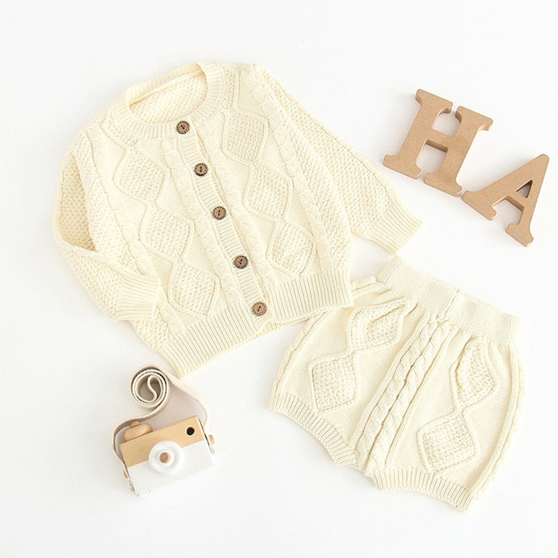 Baby Clothing Set Knitting Pullover Baby Girls Clothes Toddler Boys Clothes  Sweater and Pants Baby Set Kids Boutique Clothes