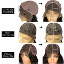 Afro Kinky Curly Lace Front Human Hair Wigs For Women Pre Plucked Brazilian Kinky Curly Lace Closure Wigs 180 Density Remy Hair