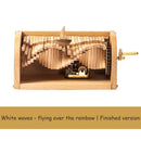 Caja de música de madera pura hecha a mano madera pura hecha a mano la canción de perseguir las olas caja de regalo embalaje moderno Simple regalo de Festival