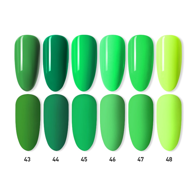Beautilux Nail Gel Polish Kit Color verde Colección Neon Nails Art Gels Barniz Lote Soak Off UV LED Nail Lacquer Set 10ml x6pcs