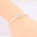 Anomokay New 100% 925 Sterling Silver Cute Little Lion Bangles Bracelets for Children Fashion Birthday Gift S925 Silver Jewelry