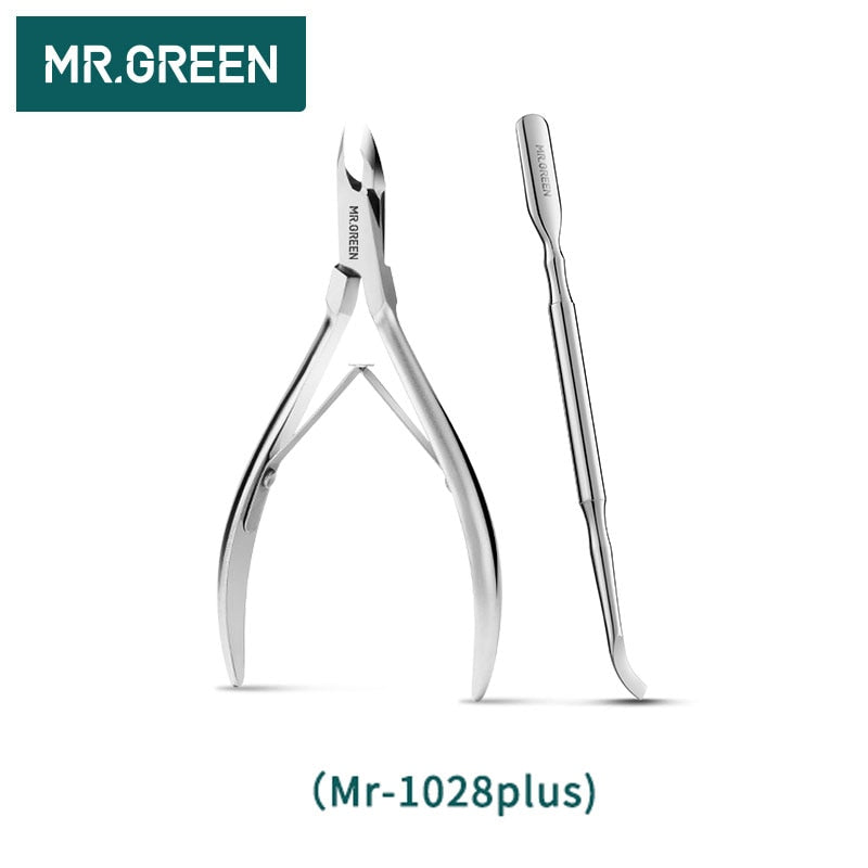 MR.GREEN Nagelknipser Nagelhautzange Edelstahl Pediküre Maniküre Schere Nagelwerkzeug zum Trimmen toter Haut Nagelhaut