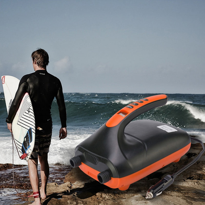 12V SUP Max 16/20 PSI zweistufige elektrische Luftpumpe Intelligente aufblasbare Pumpe für aufblasbares SUP Stand Up Paddle Surfing Board