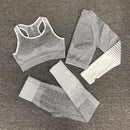 Women 2/3/5pcs Yoga Set Running Seamless Gym Workout Short Sleeve+Top Sport+Leggings+shorts+bra Fitness Suit Yoga Suit