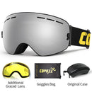 Marca COPOZZ, gafas de esquí profesionales, lentes de doble capa, antiniebla, UV400, grandes gafas de esquí, esquí, Snowboard, hombres, mujeres, gafas de nieve