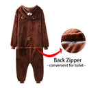 Oso Onesie mujeres hombres Kigurumis Animal pijama dibujos animados zapatillas Festival Homewear invierno cálido traje cremallera botón monos