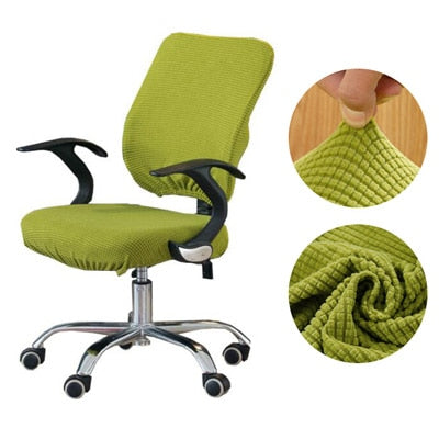 Funda gruesa para silla de ordenador de oficina, funda de asiento dividida de LICRA, funda Universal para sillón antipolvo de oficina