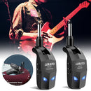Lekato Wireless Guitar System 2,4 GHz Gitarren-Sender-Empfänger für E-Gitarren-Funksender, eingebaut, wiederaufladbar