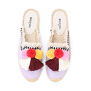 2021 Zapatos De Mujer Canvas Rubber Spring/autumn Mules Unicornio Terlik Tienda Soludos Espadrilles For Flat Sandals