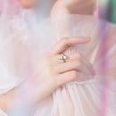 Modian Bunter Kristall Süßer Meerjungfrauenschwanz Offener Verstellbarer Echter 925 Sterling Silber Ring für Frauen Originaler Feiner Schmuck