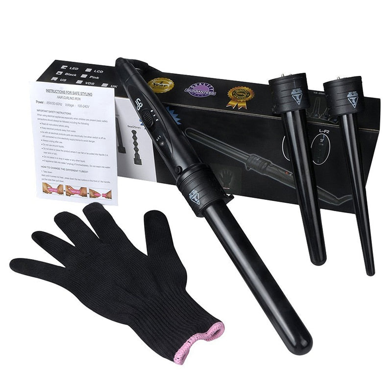 5-in-1-Lockenstab-Haar-Lockenstab-Crimp-Riffelung für Haarstyling-Werkzeuge 9-32 mm Haar-Crimper Professioneller Lockenwickler