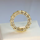 The Whole Row 5A zircon women ring, made of Solid silver 925  Square Cushion Cutting 5 mm size 5 6 7 8 9 10 men ring bijoux femm