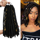 Crochet Hair Dreadlocks Faux Locs Extensiones de cabello trenzado Trenzas decorativas sintéticas Pre estiradas 12 pulgadas para mujeres Negro