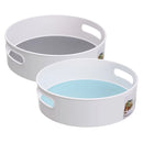 360 Rotating Tray Kitchen Storage Containers for Spice jar Food Snack Tray Bathroom Tray Non Slip Snack Dried Storage Plate