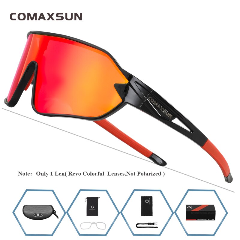 COMAXSUN gafas de ciclismo polarizadas 5 lentes MTB bicicleta de carretera deporte espejo gafas de sol gafas de montar Anti-UV400 gafas de bicicleta