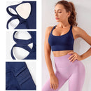 High Impact Sport-BH Nahtloser Yoga-BH Gym Push-Up Büstenhalter Sport Femme Sport-BH Top Fitness Frauen Verstellbares nahtloses Top