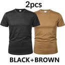 MEGE 3 Pcs/2 Pcs Men Camouflage Tactical T Shirt Army Military ShortSleeve O-neck Quick-Drying gym T Shirts Casual Oversized 4XL