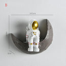Nordic Wall Decoration Astronaut Resin Wall Shelves Home Decor 3D Astronaut Figurines For Living Room Bedroom Wall Hanging Decor