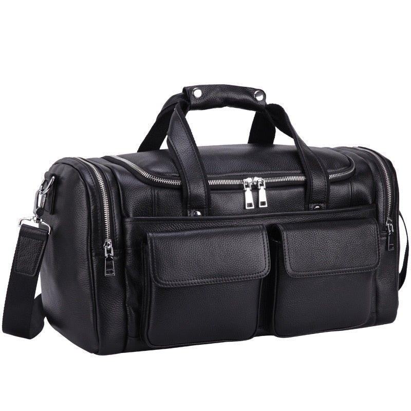 Mode Herren echtes Leder Reisetasche Luxus weiches Rindsleder Duffle Bag Weeked 17 "Laptop Umhängetasche Handtaschen für unterwegs