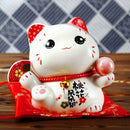 6 inch Ceramic Maneki Neko Money Box Lucky Cat Ornament Home Decor Gift Feng Shui Fortune Cat piggy Bank