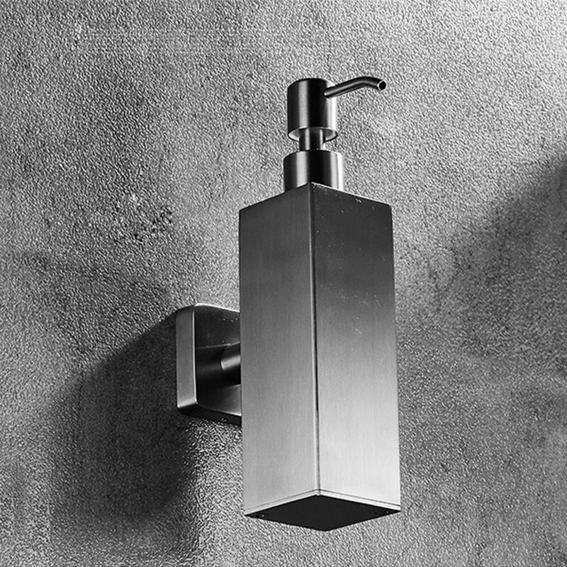 304 Stainless Steel Soap Dispenser Wall Mount, Manual Liquid Soap Dispenser Shampoo Dispenser for Kitchen and Bathroom