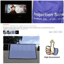 AAO 100 120 150 Inch 16:9 Projector Screen 3D HD Home Theater Wall Matt White YG620 Projection Screen Portable Anticrease Canva