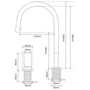 Smesiteli New Faucet Invisible Pull Out Sprayer Head Double Hole Single Handle Hot And Cold Solid Brass Kitchen Sink Mixer Tap