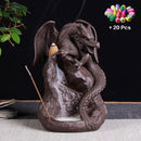 Incense Waterfall Incense Burner Ceramic Dragon Decorative Game Mixed Incense Cone Waterfall Smoking room Decor